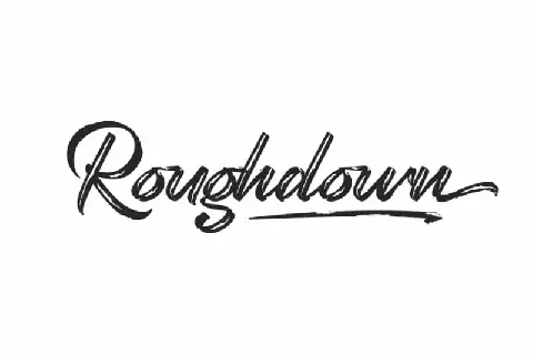 Roughdown Brush font