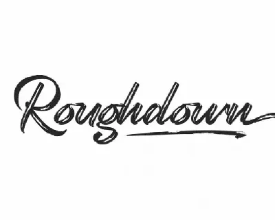Roughdown Brush font