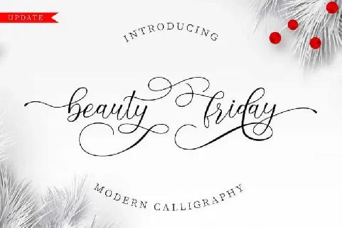 Beauty Friday Calligraphy font