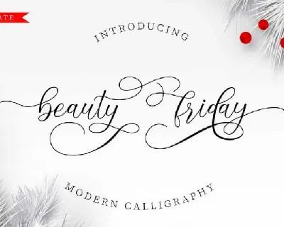 Beauty Friday Calligraphy font