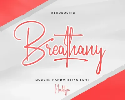 Breathany font