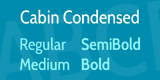 Cabin Condensed font