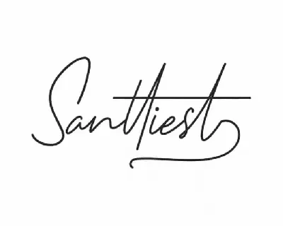 Santtiest Signature font