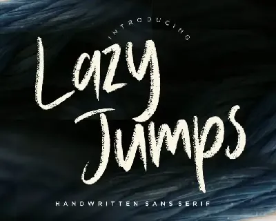Lazy Jumps Brush font