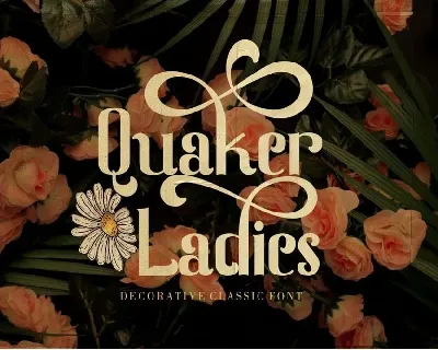 Quaker Ladies font