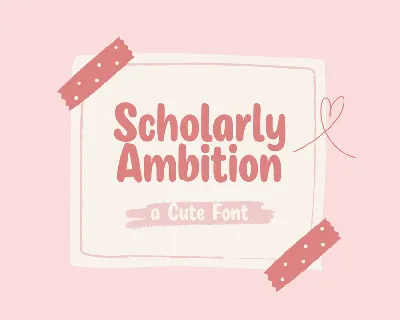 Scholarly Ambition font