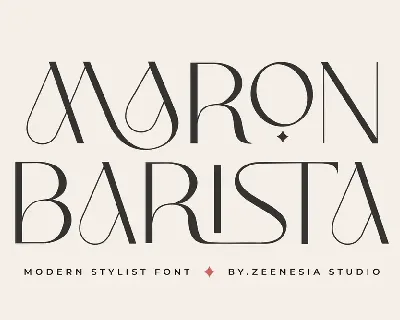 Maron Barista font