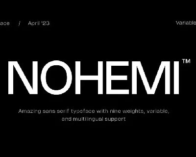 Nohemi Family font