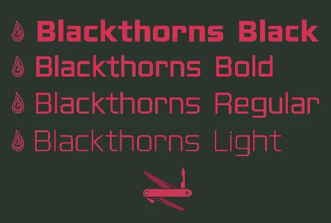 Blackthorns font