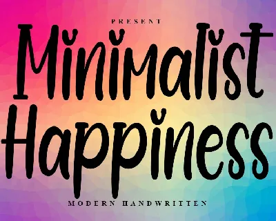 Minimalist Happiness font