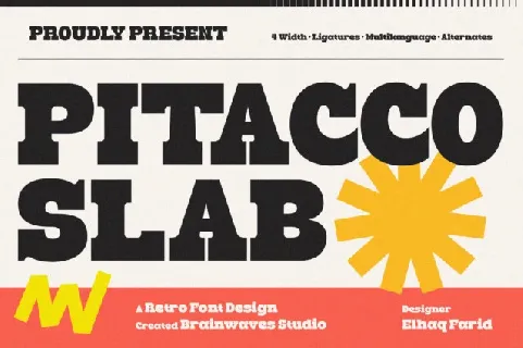 Pitacco Slab font