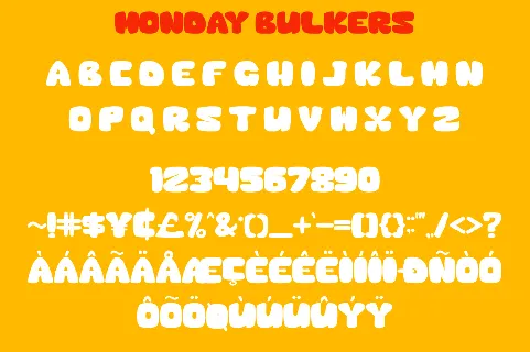 MondayBulkers font