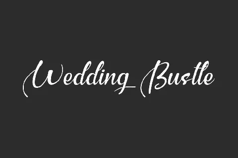 Wedding Bustle Demo font
