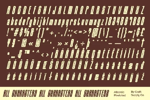 Albercio Pixel font