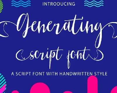 Generating Script Demo font