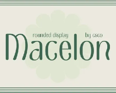 Macelon Rounded font