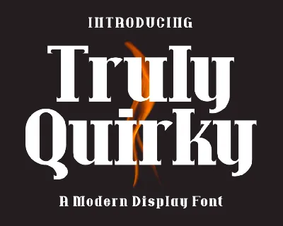 Truly Quirky font