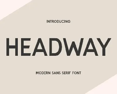 Headway font