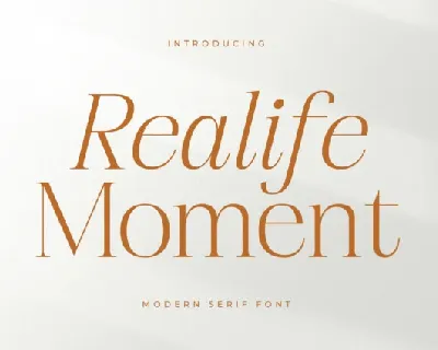 Realife Moment font