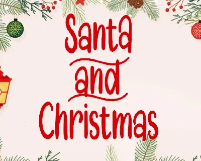 Santa and Christmas font