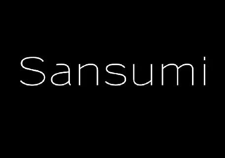 Sansumi Sans Serif font