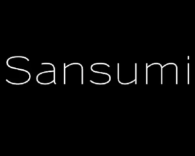 Sansumi Sans Serif font