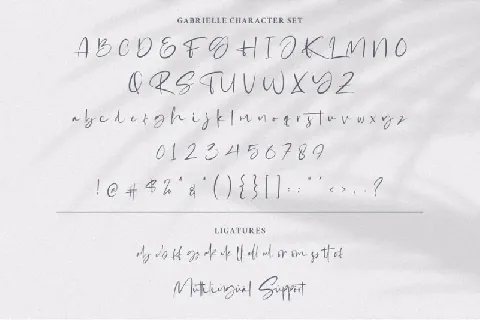 Gabrialle Script font