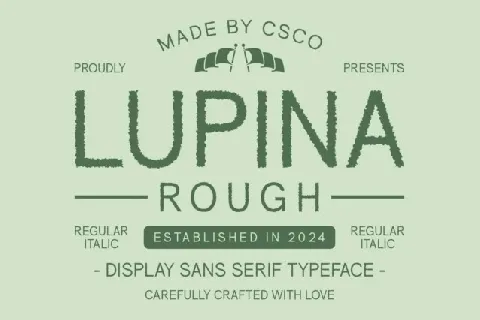 Lupina Rough font