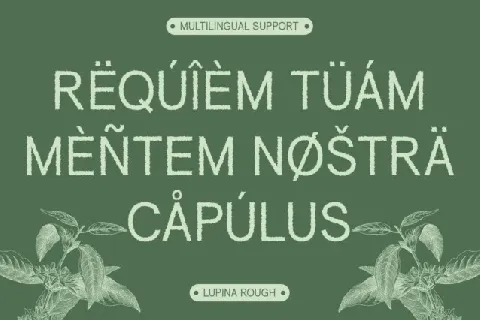 Lupina Rough font