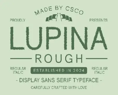 Lupina Rough font