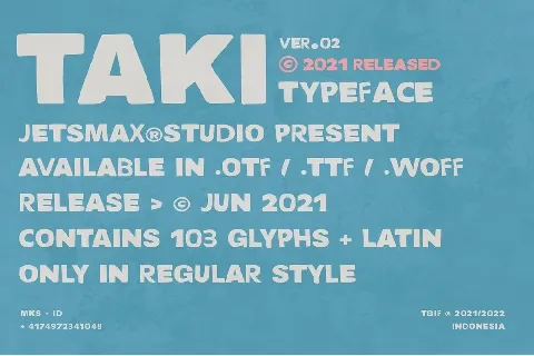 Taki Typeface font