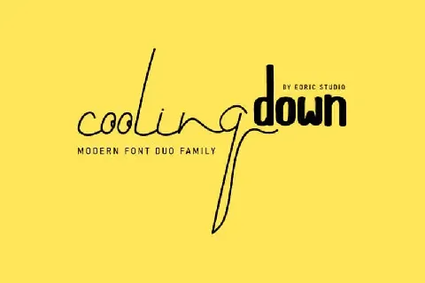 Cooling Down Duo font