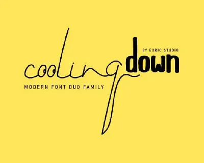 Cooling Down Duo font