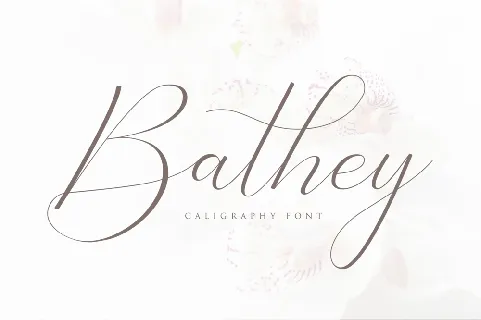 Bathey Calligraphy font