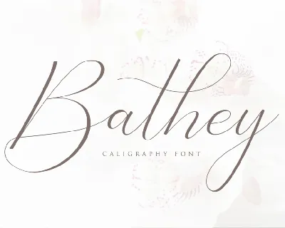 Bathey Calligraphy font