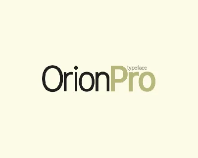 Orion Pro font