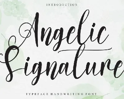 Angelic Signature font