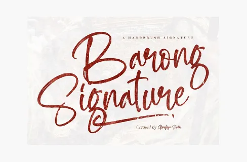 Barong Signature font