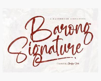 Barong Signature font