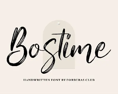 Bostime font