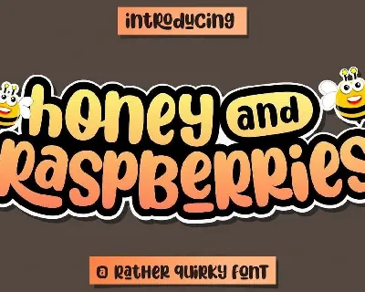 Honey and Raspberries font