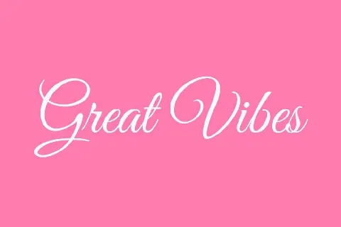 Great Vibes Free font