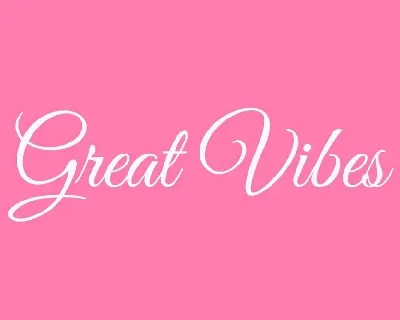 Great Vibes Free font