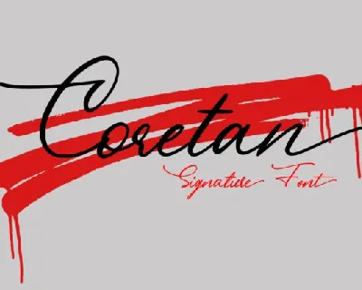 Coretan font