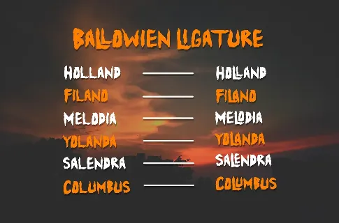 Ballowien font