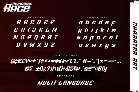 Boldness Race font