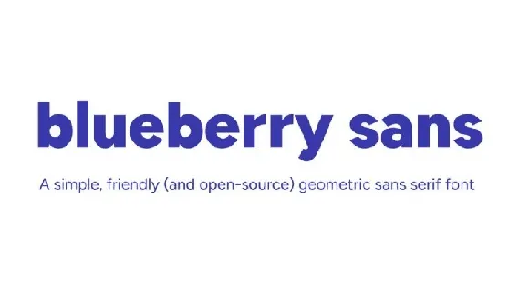 Blueberry Sans font