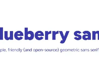 Blueberry Sans font