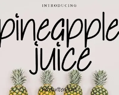 Pineapple Juice Handwritten font