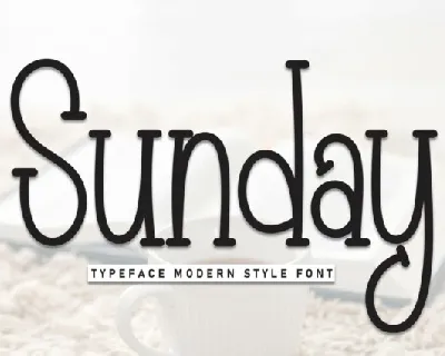 Sunday Display font